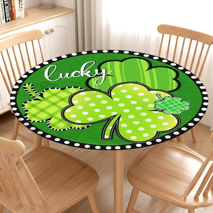 St Patricks Day Round Fitted Tablecloth - Image 2