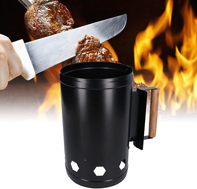 Charcoal Chimney Starter, Heavy Duty Steel BBQ Chimney Starter, BBQ Grill - Image 5