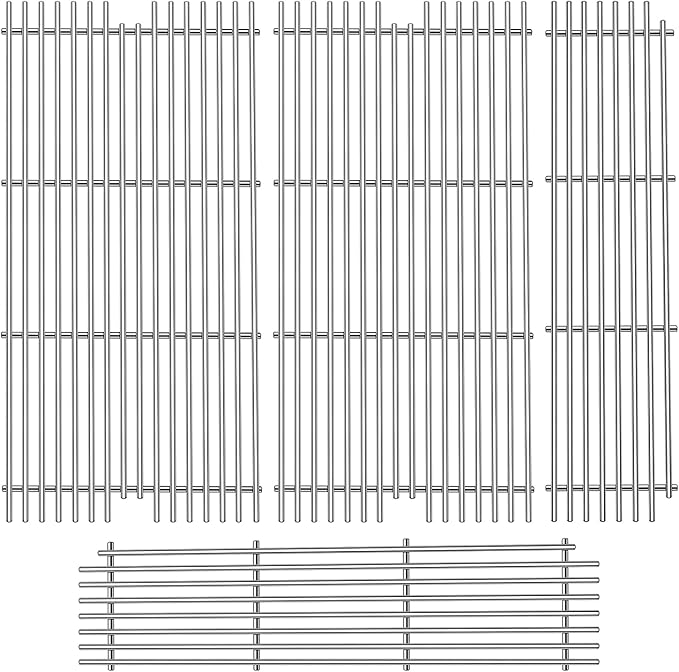 2 Pack 54911 Cooking Grid with 2 Pack 54921 Grill Grates Replacement by BOLODA