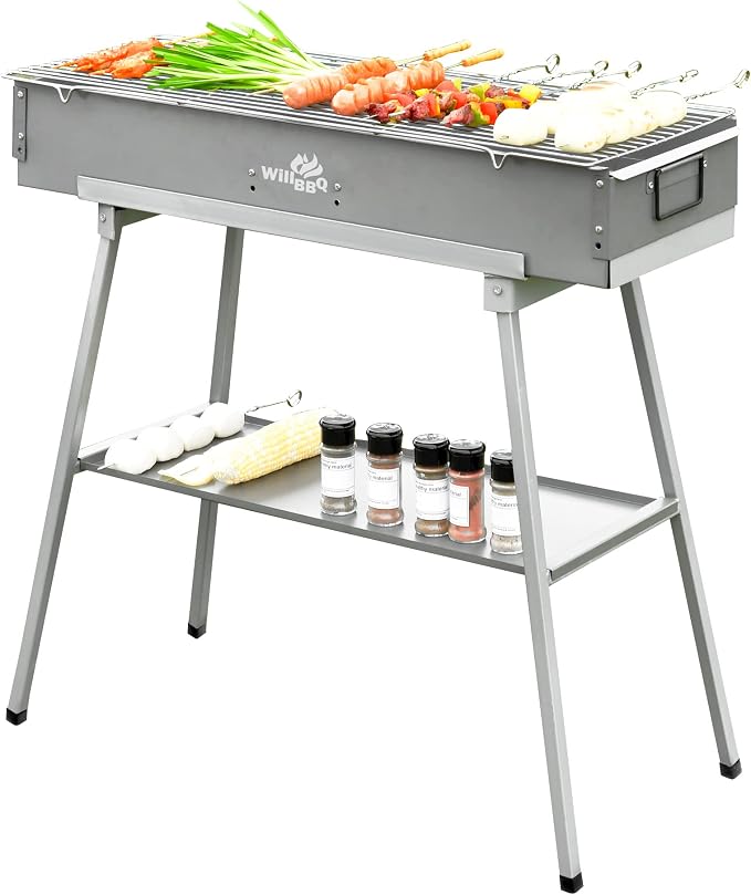 WILLBBQ Charcoal Grills Commercial Quality Portable Hibachi BBQ Lamb Skewer by WillBBQ