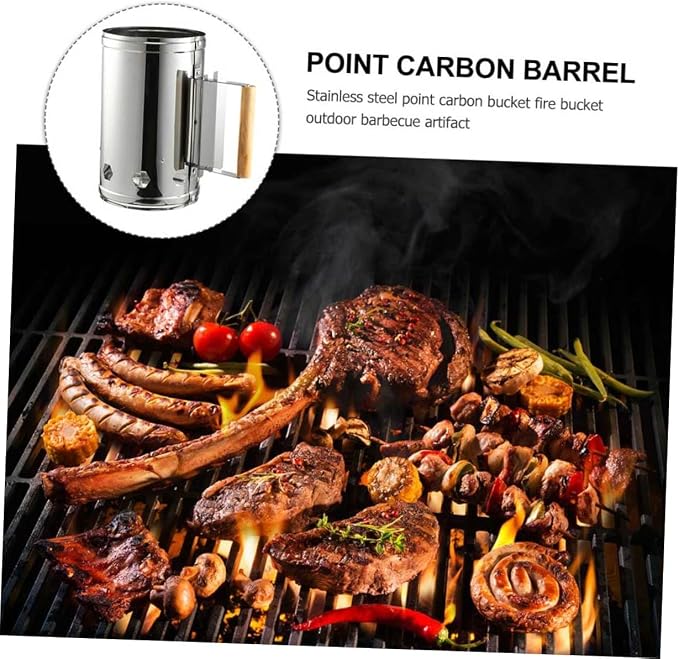 Luxshiny Outdoor Barbecue Charcoal Chimney Starter Bucket - Image 9