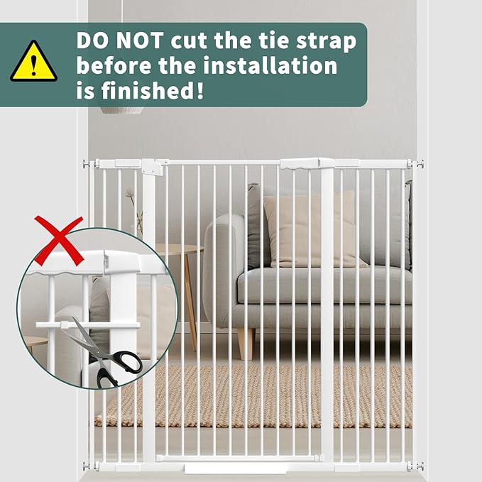 40.55" Tall 1.37" Ultra Narrow Spacing Dogs Pets Baby Gate - Image 5