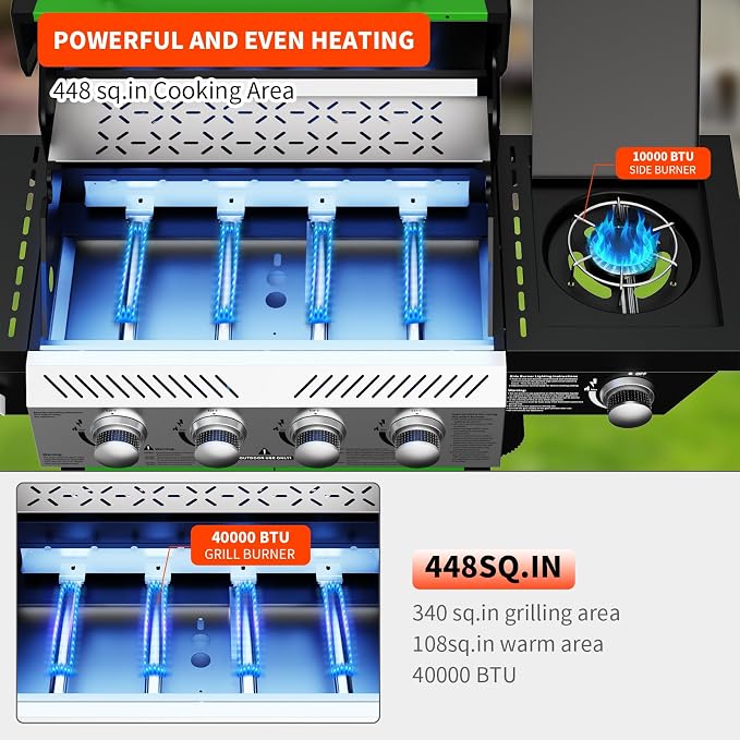4-Burner Propane Gas BBQ Grill - Image 6