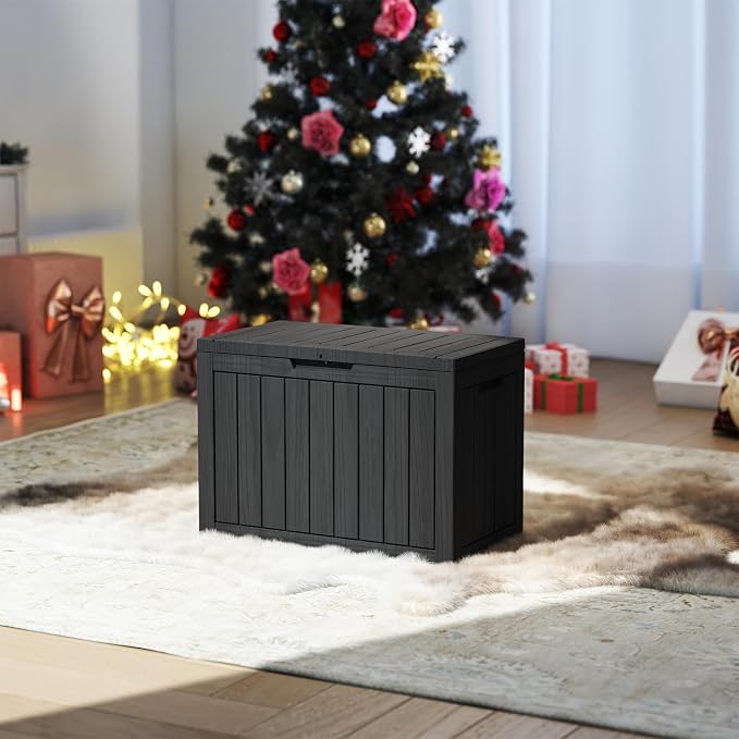 45 Gallon Outdoor Storage Box Waterproof, Resin Deck Boxes - Image 6