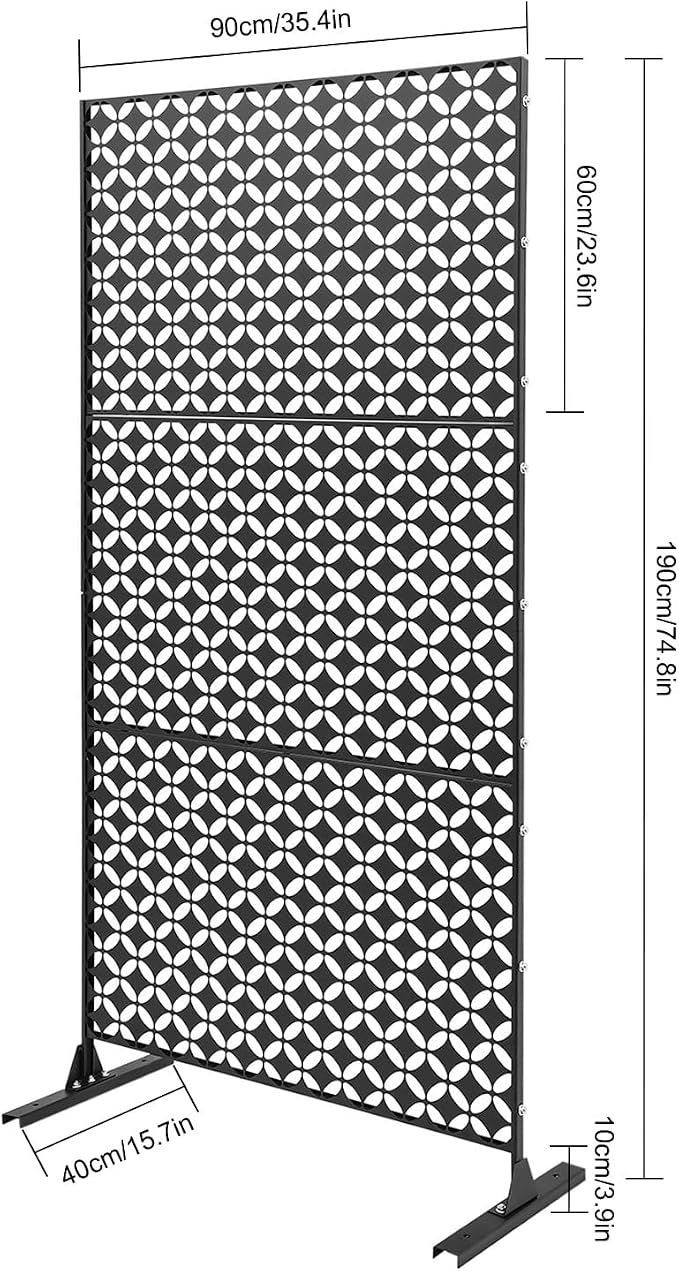 75" H×35" W Decorative Outdoor Privacy Screen - Image 2