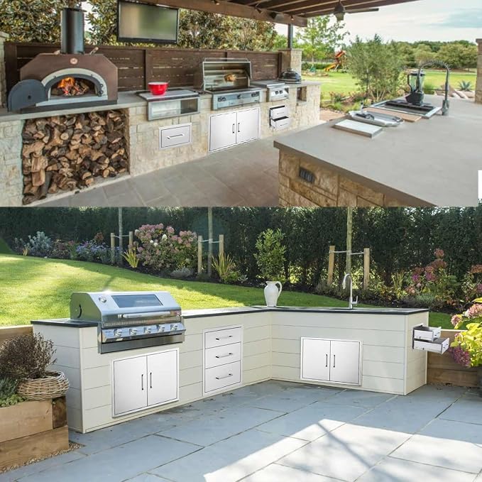 18" W x 15" H x 23" D Stainless Steel Outdoor Kitchen Drawers BBQ Drawers - Image 5