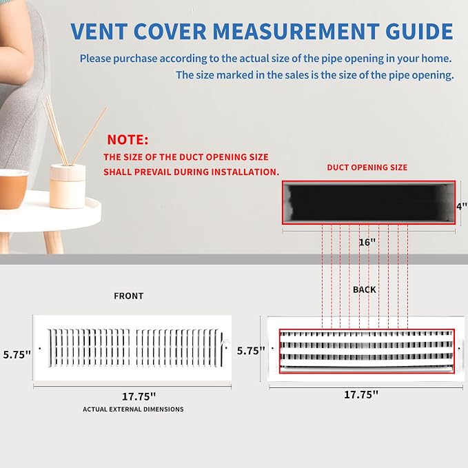 16x4 Vent Register, Vent Covers - Image 7