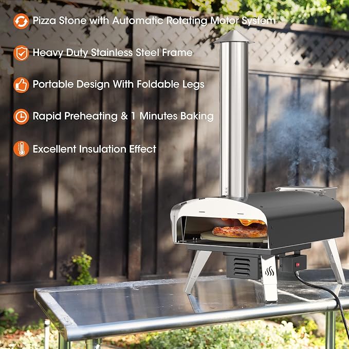 Mimiuo Outdoor Pizza Oven Wood Pellet Fired Pizza Stove - Image 2