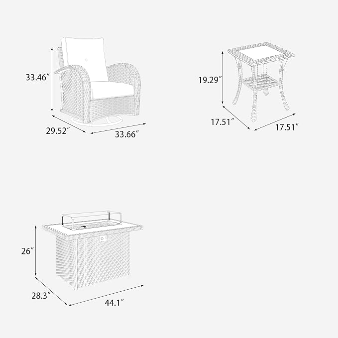 LayinSun 7 Pieces Outdoor Patio Furniture Set - Image 9