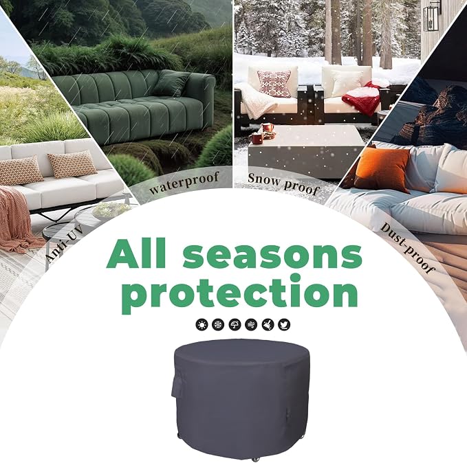 Round Patio Furniture Cover, Heavy Duty and Waterproof - Image 8
