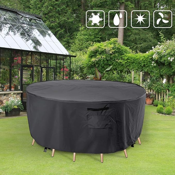 Tempera Outdoor Round Table Cover, Sectional Sofa, Dining Set cover, Anti-Fading - Image 7
