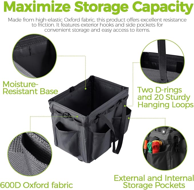 Car Trunk Organizer Multifunctional Storage Toolbox Carry Griddle, Large Grill - Image 2
