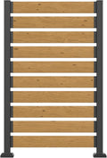 MUPATER 5ft H×3.3ft W No Dig Wooden Privacy Screen, 2 Way to Use, Ideal Outdoor by MUPATERHome