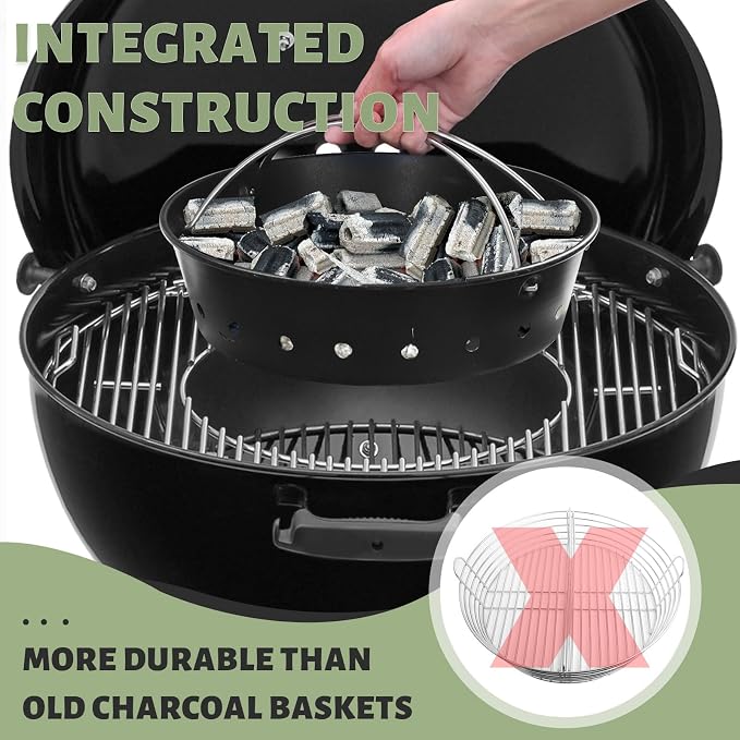 Charcoal Ash Basket Airflow for MiniMax Small, Medium Big Size Green Egg Weber - Image 5