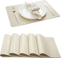 DOLOPL Placemats Set of 6, Wipeable Faux Leather Heat Resistant Mats by DOLOPLOfficial