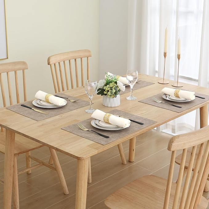Homaxy Faux Leather Heat Resistant Placemats - Image 7