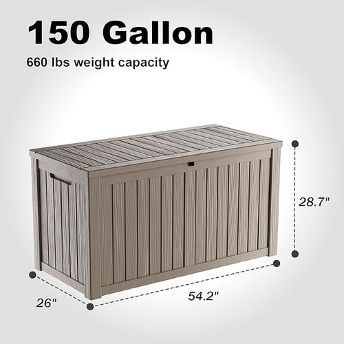 150 Gallon Outdoor Storage Box – Resin Deck Box - Image 2
