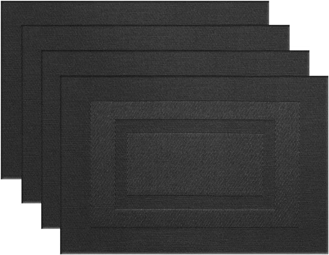 PIGCHCY Placemats, Washable Vinyl Woven Table Mats, Elegant Durable Placemats by PIGCHCY