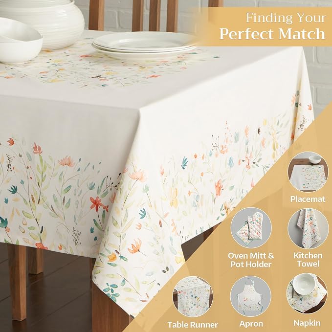 Maison d' Hermine Table Cloth Rectangle Table 100% Cotton 60 x 90 Inches - Image 5
