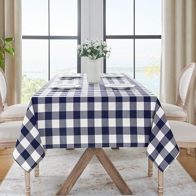 Softalker Gingham Checkered Tablecloth Rectangle - Image 8
