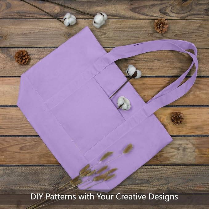 TOPDesign 6-Pack Canvas Tote Bags - Image 3