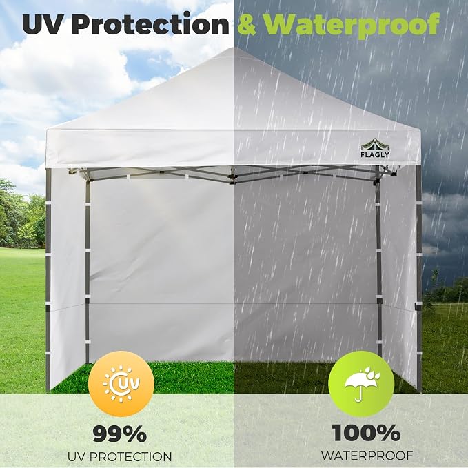 Instant Canopy Sidewalls for 12x12 Pop Up Canopy Tent, 300D Waterproof Material - Image 3