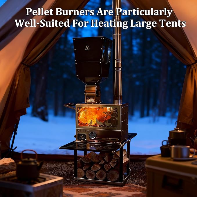 M8 Pellet Stove Pro with Pellet Burner/Oven/Base/Camping Table—Portable - Image 9