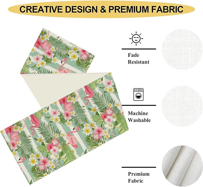 Tropical Flamingo Table Runner - Image 5