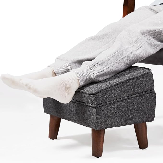 Small Footstool Ottoman with Storage, Ottoman Foot Rest, Modern Foot Stool with - Image 9