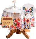 Maison d' Hermine Table Cloth Round Table 100% Cotton 63 Inches Tablecloth by MaisondHermine