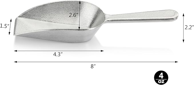 New Star Foodservice 34660 One-Piece Cast Aluminum Flat Bottom Bar Ice Flour - Image 2