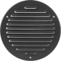 Round Ventilation Grille / 6'' Inch Inside Measurement/Black Metal Air Vent by Unknown