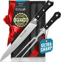 Cutluxe Turkey Carving Knife Set – Carving Fork & Knife by Cutluxe