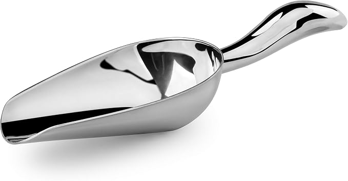New Star Foodservice 1028508 Stainless Steel Bar Ice Flour Utility Scoop - Image 8