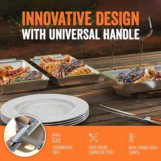 Yukon Glory™ BBQ 'N SERVE Grill Basket Set - Image 6