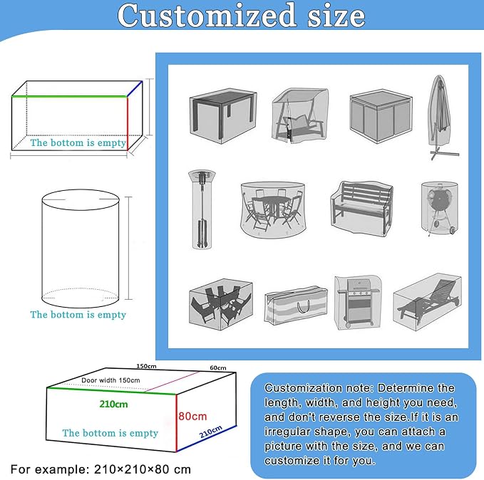Custom Outdoor Waterproof Covers, Customized Furniture Protector Heavy-Duty - Image 6
