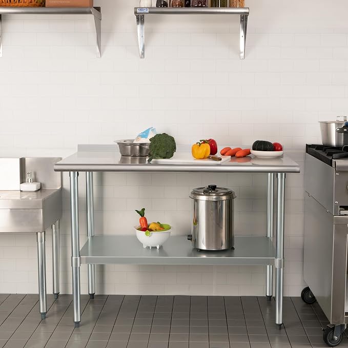 HARDURA Stainless Steel Table Prep & Work Table 24 x 48 Inches NSF Heavy Duty - Image 7