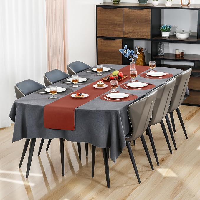 Myir JUN Round Dual-Sided Placemats, Faux Leather Set of 4 - Image 3