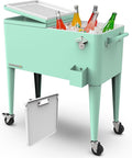 Permasteel 80 Quart Party Cooler, Rolling Ice Chest by Permasteel
