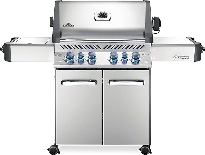 Napoleon P500RSIBNSS-3 Prestige 500 RSIB Natural Gas Grill, sq. in + Infrared by Napoleon