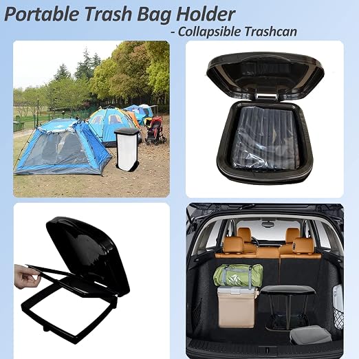 2PCS Portable Trash Bag Holder Collapsible Trash can - Image 4