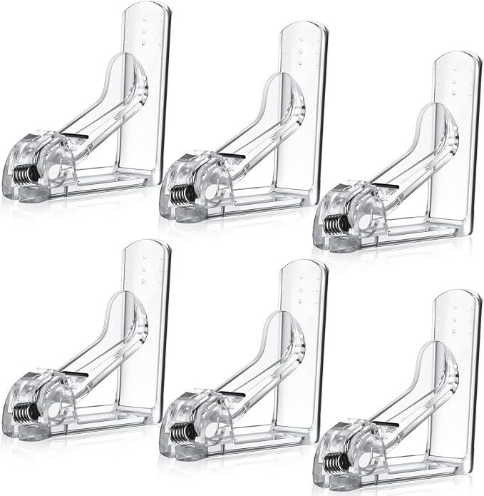 Jetec 6 Pieces Clear Tablecloth Clips Plastic Loaded Table Cover Holder Clamps by Jetec