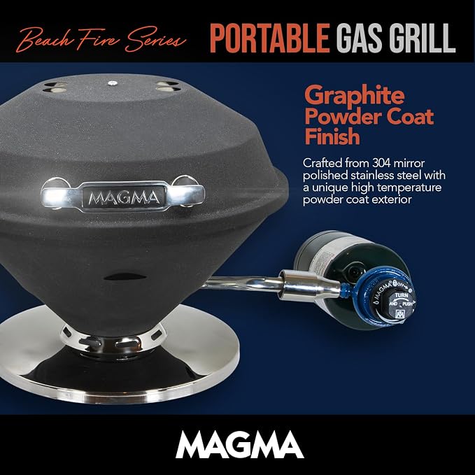 Magma C10-105-G Graphite Beach Fire Gas Grill | Portable Gas BBQ | Compact - Image 5