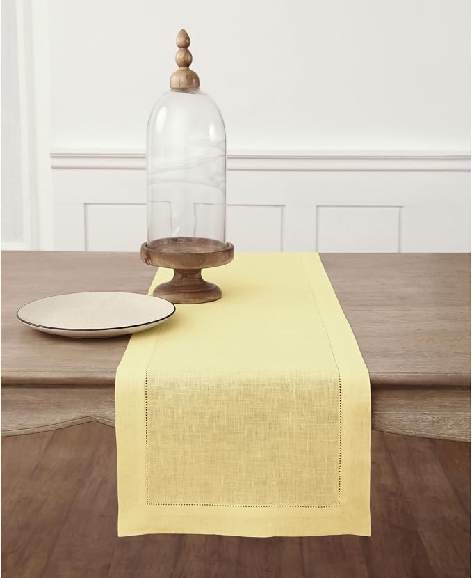 Solino Home Linen Yellow Table Runner 48 Inches by SolinoHome