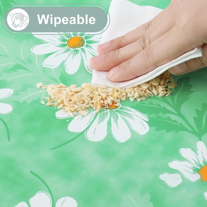 misaya Rectangle Waterproof Vinyl Table Cloth, Wipeable Tablecloth - Image 5