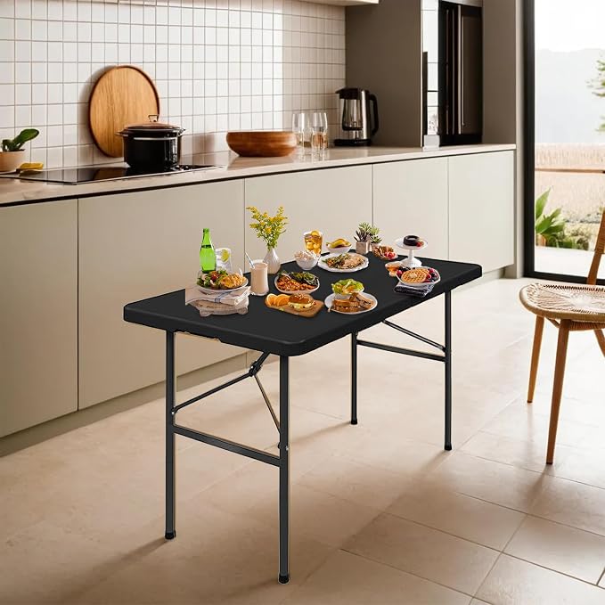 SIMPLI-Magic 4ft Portable Plastic Folding Table – 17% Thicker Than Others – - Image 2