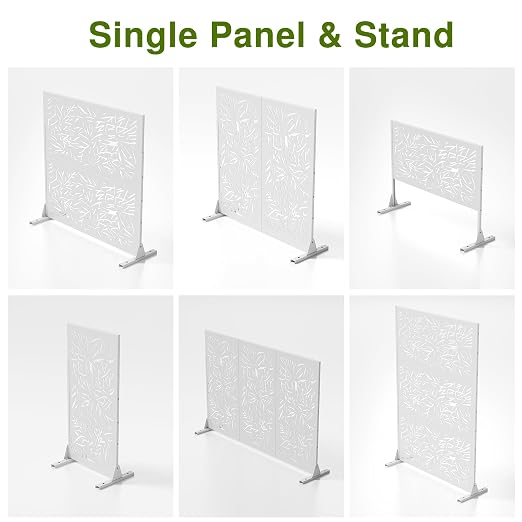 Casaphoria 72" H x 47" W Metal Outdoor Privacy Screen, Freestanding Decorative - Image 8