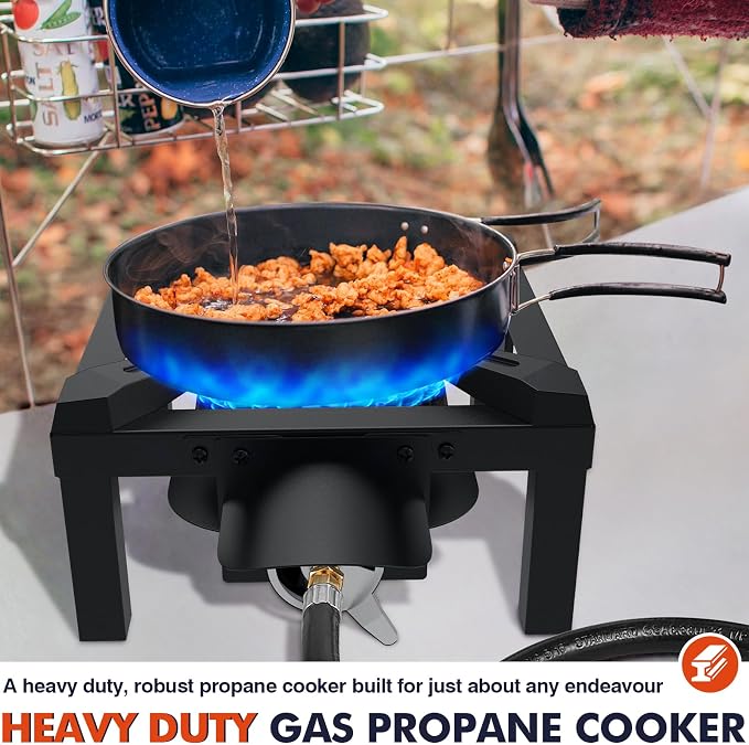 Llamaviva Propane Burner, High Pressure 100, 000 BTUs Single Gas Stove - Image 8