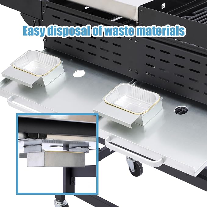 2-Burner Hybrid Grill with Flat Top, 38200 BTU - Image 5