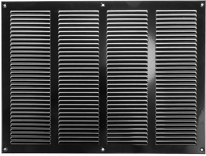 Repa Market 2-Pack Air Vent Cover 16x12 Inch Black Galvanized Steel Louvered - Image 6